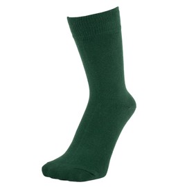 ZAKIRA Finest Combed Cotton Dress Socks in Plain Colours for Men, Women - 5 Pack, 6-10 (UK), Green