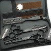 6.0 Inches Hair Cutting Scissors Set with Combs Lether Scissors
