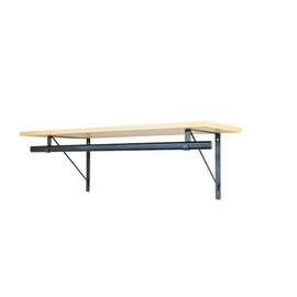 PHILLCO Custom Cut-to-Size Premium Wall-Mounted Shelf with Rod and Bracket Kit. 3/4" Thick Shelves, 14 inches deep. Customize The Length from 16" up to 72".