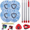 Spin Mop Head Replacement & Shower Floor Scrubber，Compatible with Ocedar