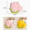 Hosoncovy Ceramic Tulip Makeup Brush Organizer Pot Makeup Brush Holder