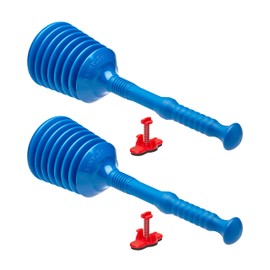 TURBO PRODUKTE Turbo Tamper Blue with Overflow Seal – Plunger Tube-Free Suction Plunger for Any Drain – Maximum Suction Power – 5 Times Suction Volume