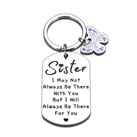 Christmas Gifts for Sister, Butterfly Keychain Gifts Stocking Stuffer for Teen Girl, Big Sister Little Sister Gift, Sister Birthday Gifts from Sister, Cool Gifts for Sister in Law Adult Sister