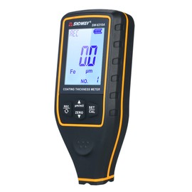 SNDWAY Digital Paint Coating Thickness Gauge Handheld Coatings Thickness Tester Coating Thickness Meter with Auto Function Fe/NF Probe Car Detector Automotive Coating Refinishing Cars Paint Tester Meter with Rotate Screen