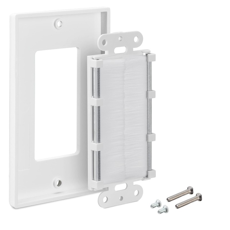 kwmobile 4 x Flush-Mounted Cable Grommet with Brush – Flush-Mounted