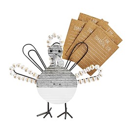 Mud Pie Thanksgiving I am Thankful Writing Set, Turkey 8 1/2" x 8" | Card 3 x 2 1/2", 1/2" 1/2", Multi