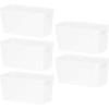 Wham Bam 6.01 Ice White Plastic Studio Storage Baskets Office
