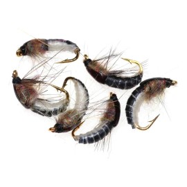 6 Unidades De Mosca Realista Nymph Scud Para Pesca Artificia