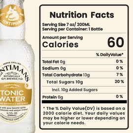 Fentimans Sparkling Tonic Water - Crafted Tonic Water with Quinine, All Natural Mixer, No Artificial Flavors, Preservatives or Sweeteners, Craft Soda, Botanically Brewed - 6.7 Fl Oz (Pack of 24)