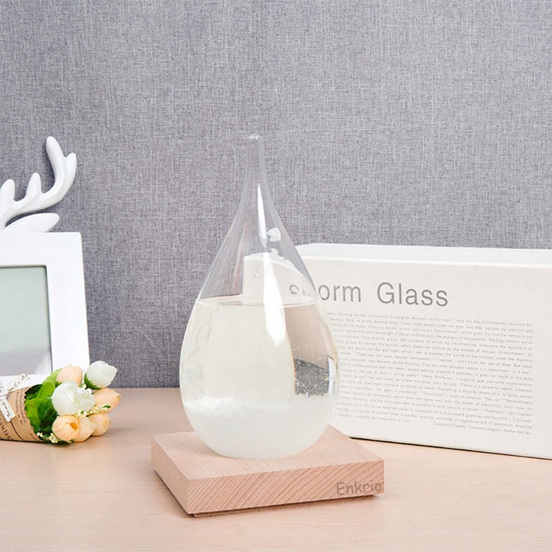 Enkrio Storm Glass Weather Predictor, Weather Station Weather Forecaster with