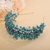 Teyglen Wedding Crystal Hair Crown Bridal Rhinestone Headband Tiara Handamde