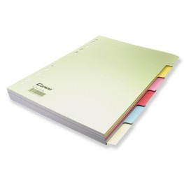 Conipa® - Set of 3 6 Colours Tab Index for DIN A4 Folders (Made in Germany) - Folder Index Sheets & Dividers Cardboard (Universal Punching) - Dividers & Dividers Files & Staplers (Green)