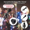 Clip-on Desktop Microphone Stand, Flexible Gooseneck Desk Mic Stand, Microphone