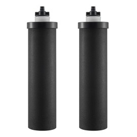 VEVOR Water Filters Replacement, Purification Elements, Activated Carbon Replacement Filters, Easy to Replace Water Filter, Gravity Water Filter System, Compatible with Most Brands, Pack of 2, Black