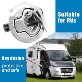 Mojiate Boat Safety Latches - Flush Pull Slam Latch Handle Keyed Lock - Waterproof Deck Dock Lock for Yacht, Ship, Vans, RV and More