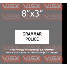 VISX Grammar police Bumper Sticker funny tailgater correctness spelling gay