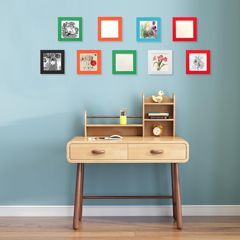 6x6（15x15cm Square Picture Frame Set of 6,Paperboard Photo Frames with