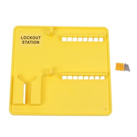 Lockout Tagout Station, Wall Mounted Engineering plastic PP Lock Out Tag Out Board with Lap Lock tag and Padlock Positions Lockout Management Station