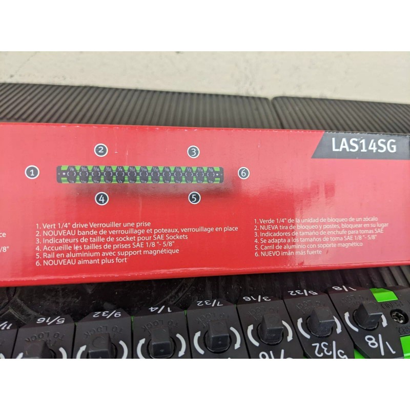 Snap-on #bf267 NEW Snap-on Tools LAS14SG Green 1/4" Drive SAE