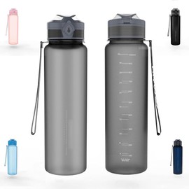 36 oz Sports Water bottle,BPA Free Drinks Water Bottles with Fruit Strainer,Leakproof Tritan BPA Free Non-Toxic Water Jug for Fitness,Gym,Sports,Outdoors,Cycling - Color: Blue