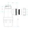 SPARES2GO Waste Bottle 32mm 1.5" Sink Bidet Urinal Bathroom Kitchen