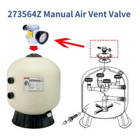 273564 273564Z Manual Air Relief Valve, Compatible with Pentair for Triton II,Triton C,TR100C and TR140C Pool Spa Sand Filters,Replacement for Pool and Spa Filter Air Relief Valve Assembly