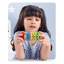 KIAH HAAT Wooden Maths Calculator - Multicolour