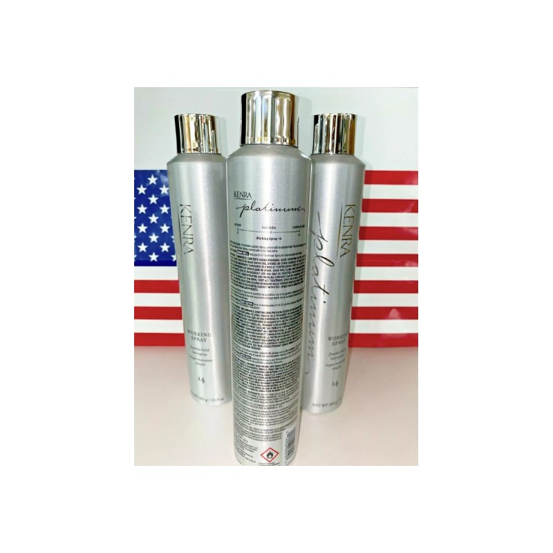 3 PACK---- Kenra Platinum Working Spray Hair Spray #14 10oz