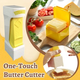 Portable Butter Cutter Slicer Single Stick, Butter Cutter and Storage Case, One Click Butter Dispenser Stick with Stainless Steel Blade, Butter Slicers for Butter Squares, Bread, Cheese