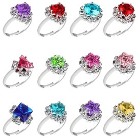 Girls' Rings, Princess Jewellery Set, 12 Pieces Children's Rings, Children's Rings Princess Set, Children's Rings for Girls, Ring Children Girls, Random Style, Perfect for Children's Birthday Party