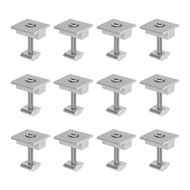 M METERXITY 6-Pack Solar Panel Mount Mid Clamps 35mm t Center Clips Corrosion-Free Aluminum Anodized Solar Panel Center Clamp for Roof/Wall/Boat/RVs Solar Panel Mounting Brackets [White]