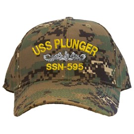 Spiffy Custom Gifts USS Plunger SSN-595 Embroidered Pro Sport Baseball Cap Digital Camo