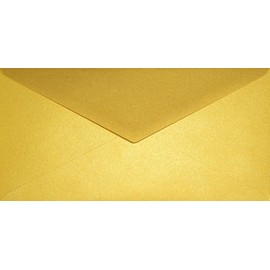 Netuno Envelopes Mother of Pearl Gold DIN Long 110 x 220 mm 120 g Aster Metallic Cherish Gold Envelopes Long DL Elegant Metallic Shiny Envelopes Golden for Invitations Wedding Pack of 100