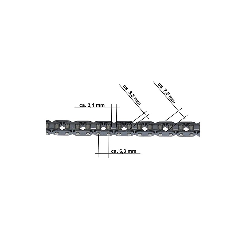 Thin 25H Chain with 75 Links and Chain Lock for