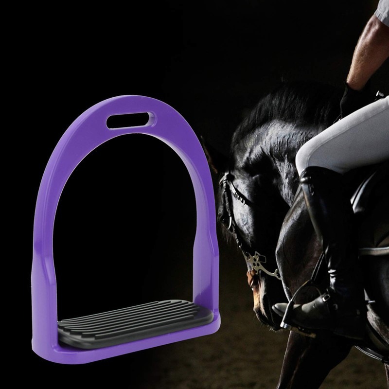 Janzoom Stirrups, Children's Stirrups, Comfortable for Children (Purple)