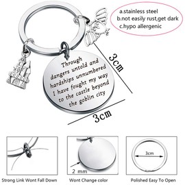 TGBJE Labyrinth Movie Inspired Gift David Bowie Gift Jareth The Goblin King Through Dangers Untold Cult Movies Literary Gift Labyrinth Movie Fans Gift (C-Goblin city)