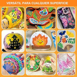 Plumones Acrilico, Marcadores De Pintura Acrílica, Punta De Pincel Suave, Rotuladores Impermeables Para Colorear, Pintura Roca，Metal, Cerámica, Tela, 