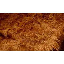 StoffBook Longhair Flokati Fur DIY Photo Shooting Carnival Clothing (Dark Camel, 50 x 155 cm)