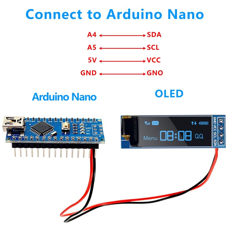 5pcs 0.91" OLED Display Module IIC I2C QIQIAZI IIC I2C