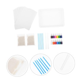 DOITOOL 1 Set Water Marbling Painting Kit Colors Watercolor Paint Supplies for DIY Art Projects Enhance Creativity and Imagination for Home School Use
