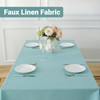 Laolitou Table Cloth Rectangle Linen Waterproof Textured Blue Tablecloth, Washable