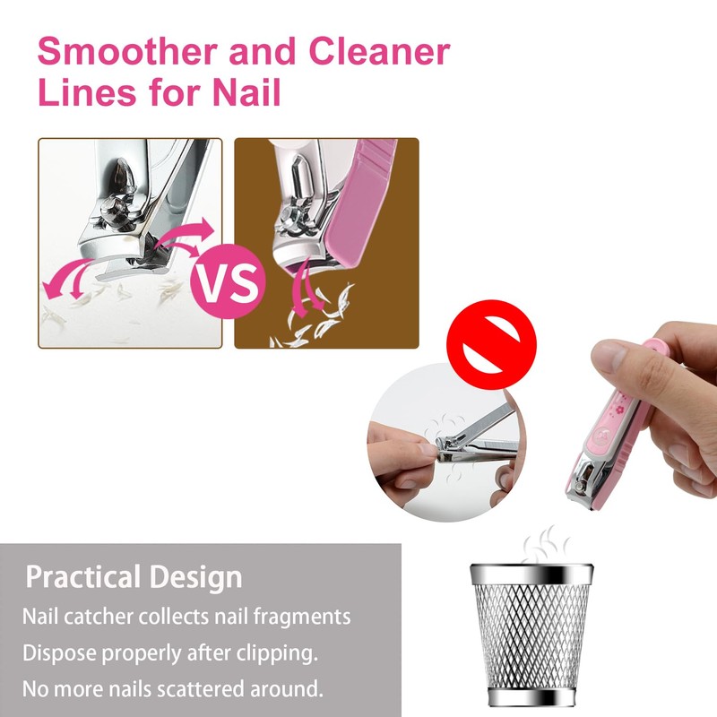 PAFASON Ultra Sharp Nail Clipper Set, 3 Pack Fingernail and