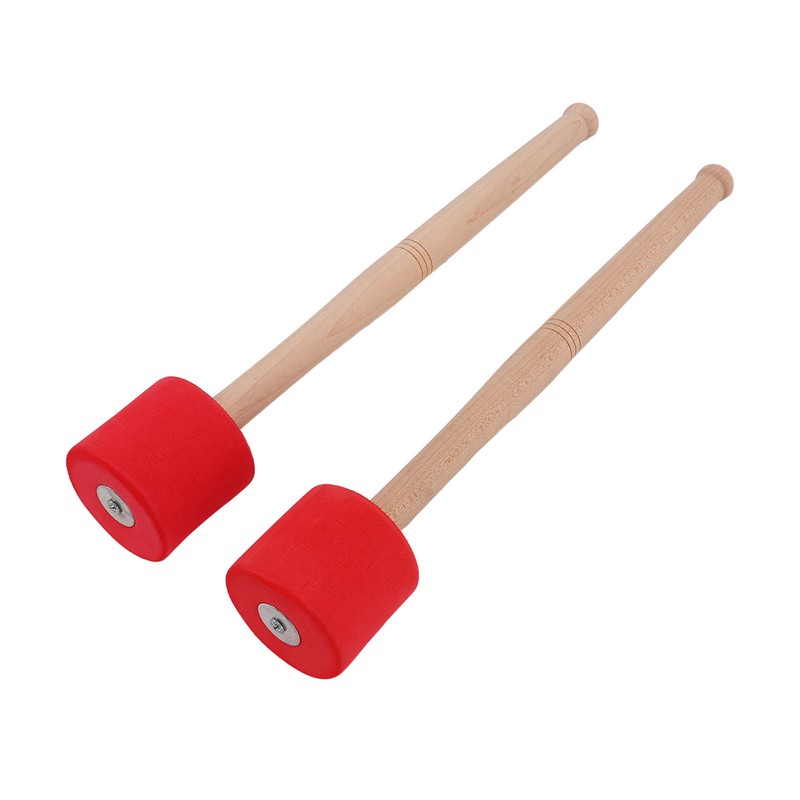 2PCS Bass Foam Drum Mallet Oak Handle EVA Foam Head