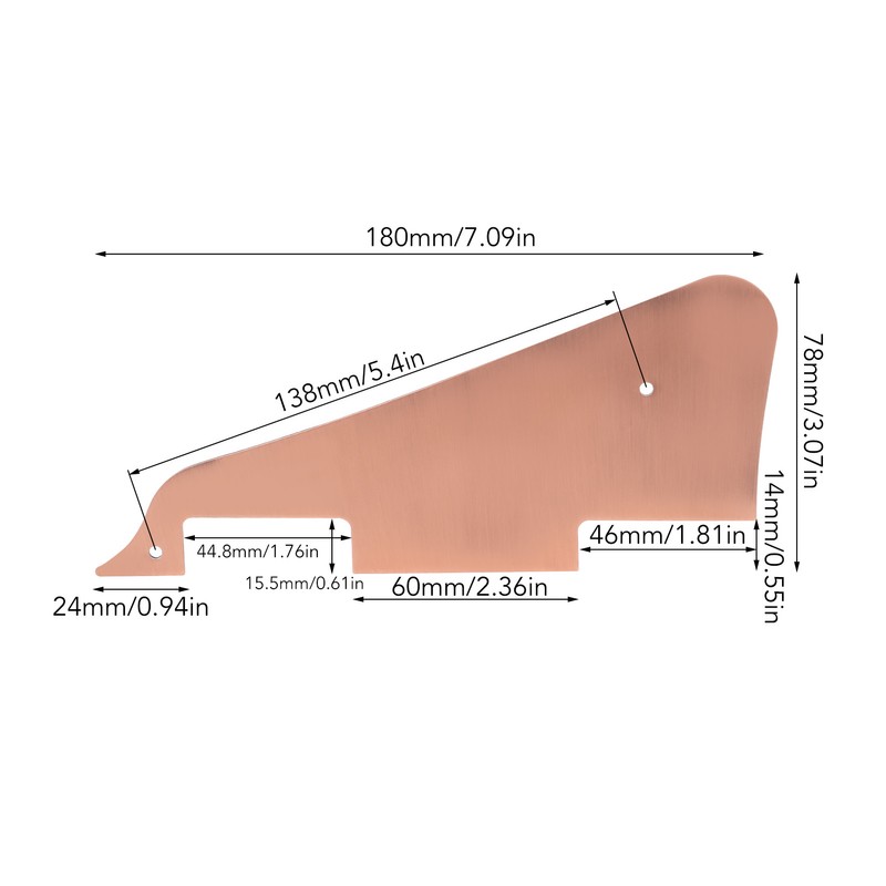 Electric Guitar Pickguard Metal Anodized Lightweight Scratch Protection Guitar Guard