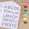 Flower Water Soluble Embroidery Patterns, 85 Pcs A-Z Alphabet Stick