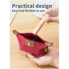 Zitokin Womens Unique Change Purse Vintage Nylon Zip Coin Wallet Mini Bag (Brown)