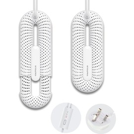 Snowpea Upgraded Electric Shoe Dryer, Ski Boots Dryer, Shoe & Boot Warmer to Dry Sweaty Shoes & Eliminate Bad Odor, 3/6/9 Hours Timed Auto Self Off (Standard UK Plug)