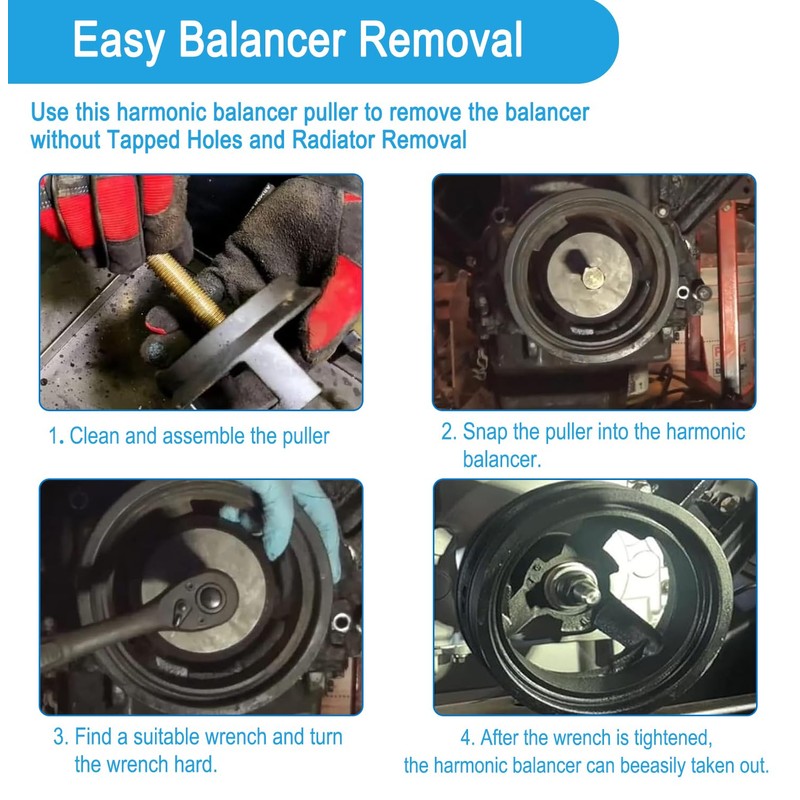 25264 Harmonic Balancer Puller for GM, LS Crank Pulley Puller