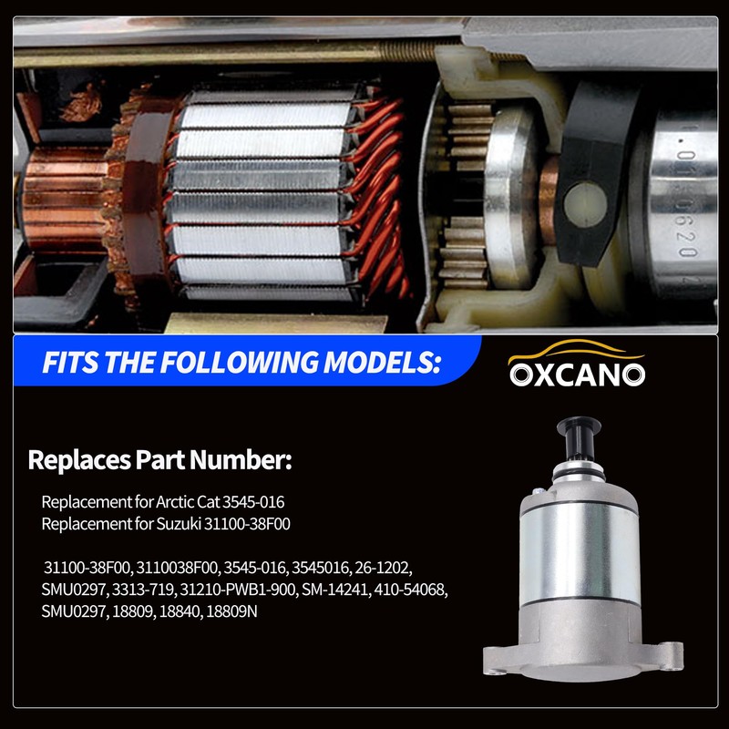 OXCANO Starter Compatible with Arctic Cat 375 400 2002-2008 2X4
