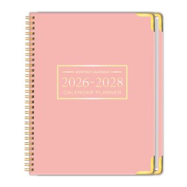 KAICN Calendar Planner 2026-2028, 36-Month, Monthly Planner Jan 2026-Dec 2028, 9“ x 11”, Spiral Bound, Hard Shell Cover,Calendar Planner for Office, School, and Home